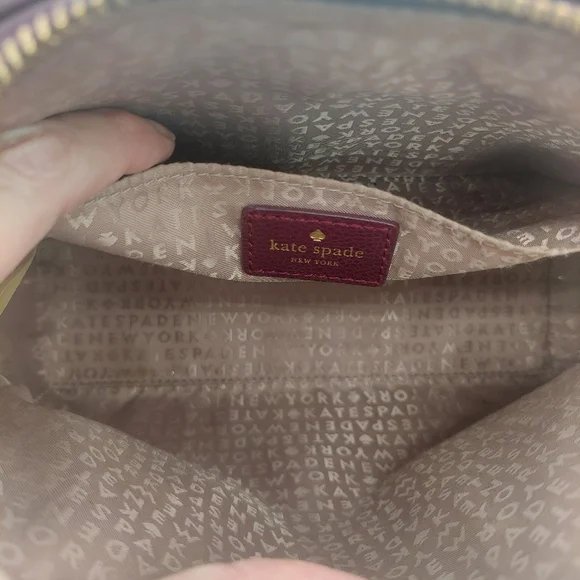 Kate Spade mini Reily Laurel Way glitter deep plum with matching card holder - Picture 9 of 12